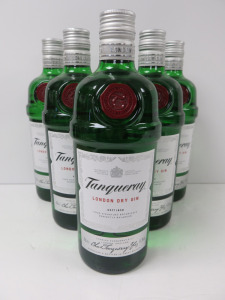 6 x Bottles of Tanqueray London Dry Gin, 700ml.