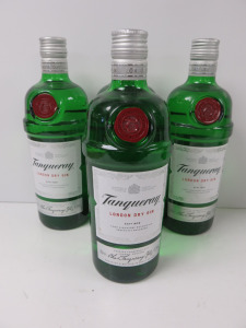 4 x Bottles of Tanqueray London Dry Gin, 700ml.