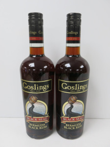2 x Bottles of Goslings Black Seal Bermuda Black Rum, 700ml.