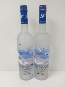 2 x Bottles of Grey Goose Vodka, 700ml.