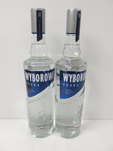 2 x Bottles of Wyborowa Vodka, 700ml.