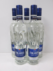 5 x Bottles of Finlandia Vodka, 700ml.