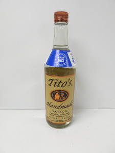 Bottle of Tito's Handmade Vodka, 700ml.