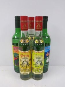 5 x Assorted Bottles of Tequila to Include: 3 x Tapatio & 2 x Others, 500 & 700ml.