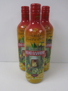 3 x Bottles of Velho Barreiro Cachaca, 700ml,