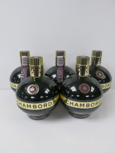 5 x Bottles of Chambord Black Raspberry Liqueur, 700ml.