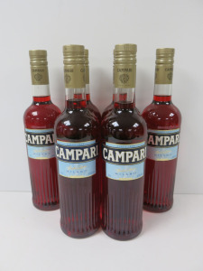 6 x Bottles of Campari Bitters, 700ml.