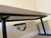 Ikea White Top Desk with Black Metal Legs. Size H73cm, W160cm & D80cm. - 3