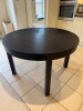 Round Extendable Dining Table in Black. Size H75cm Diameter 115cm. - 3