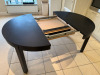 Round Extendable Dining Table in Black. Size H75cm Diameter 115cm. - 4