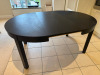 Round Extendable Dining Table in Black. Size H75cm Diameter 115cm. - 5