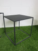 Set of 2 Square Nest of Tables in Black Metal. - 3