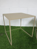 Set of 2 Square Nest of Tables in Stone Metal. - 2