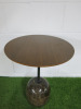 LATO LN8 Heavy Marble Based Circular Side Table in Brown. H50cm & Diameter 40cm. - 3