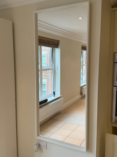 IKEA Nissedal Rectangular Mirror with White Frame. Size H152cm & W65cm.