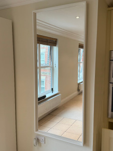 IKEA Nissedal Rectangular Mirror with White Frame. Size H152cm & W65cm.