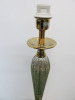 Cracked Silver Effect & Gold Coloured Fluted Column Lamp. Size H70cm. - 2