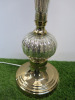 Cracked Silver Effect & Gold Coloured Fluted Column Lamp. Size H70cm. - 3