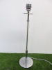 Heavy Metal & Perspex Side Lamp. Size H57cm. (EU Plug).