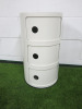Kartrell Componibili Cabinet Model 4965-6-7 In White. Size H58 x Dia31cm.