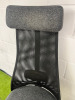 High Back Swivel Office Chair in Grey Fabric Seat with Mesh Back. - 3