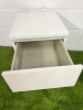 2 Draw Matt White Wood Bedside/Draw Unit. Size H55 x W40 x D48cm. - 3