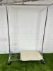 Mobile Clothes Rail with Shelf & Cover. Size H170cm x W130cm.