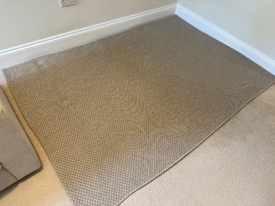 Ikea Morum Flatwoven Light Brown Rug, Size 230 x 160cm.
