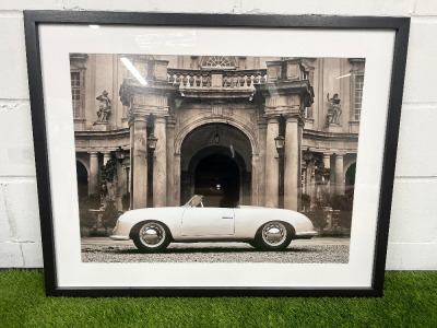 1984 Porsche No1 Type 356 Roadster Photograph, Framed in Black & Glazed, by Car Culture Agency. Size H80cm x W100cm.