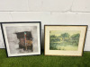 2 x Framed & Glazed Pictures. Size 1 x H45 x W46cm & H52cm x W42cm. (As Viewed).
