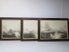 Set of 3 x Wooden Framed Original Artworks by Artist David James, Signed. Size H63 x W88cm.