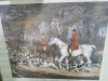 Pair of Gold Gilt Framed & Mounted Proof Prints Originally Painted by R.Davies & Drawn on Stone by J.W.Giles. Depicting 19th Century Fox Hunts. Size H50 x 60cm. - 6