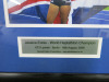 Jessica Ennis World Heptathlon Champion 2009, Framed & Glazed Picture Presentation Collage with Plaque. Size 70 x 35cm. - 2