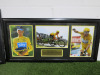 2 x Bradley Wiggins CBE Framed Pictures to Include: 2012 Tour de France Special Edition, Framed & Glazed Picture Presentation Collage with Plaque. Size 41 x 86cm & Cyclings Bradley Wiggins at the 2012 Tour de France, Framed & Glazed Photograph with Plaque - 2
