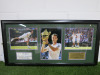 Andy Murray 2013 Wimbledon Men's Champion, Framed & Glazed Picture Presentation Collage with Plaque. Size 45 x 90cm.