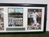 2005 England Win 2-1 to Regain the Ashes, Framed & Glazed Picture Presentation Collage with Plaque. Size 45 x 90cm. - 3