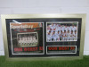 Picture & Newspaper Cut Out " Our Worst & Best XI. Framed & Glazed. Size 45 x 77cm.