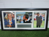 Seve Ballesteros 'The Legend - 1957 - 2011', Framed & Glazed Picture Presentation Collage with Plaque. Size 45 x 90cm.