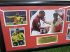 Arsenal FC Football Collage Picture of Arsenal FC 'Ian Wright & Thierry Henri'. Framed & Glazed Picture Presentation Collage with Plaque. Size 41 x 76cm. - 3