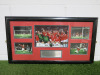 Manchester FC Football Collage Picture of Manchester United 1999 European Cup Final - Man U 2-1 Bayern Munich. Framed & Glazed Picture Presentation Collage with Plaque. Size 41 x 76cm. - 2