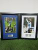 2 x Framed & Glazed Horse Racing Photographs of Tom Queally & Frankie Dettori. Size 33 x 50cm.