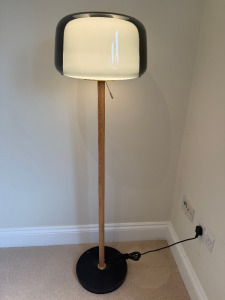 Ikea EVEDAL Floor Lamp with Glass Lampshade. Size H146cm.