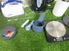 Lot of Kitchen Accessories to Include: 1 x Russell Hobbs Kettle, 1 x Lifetec Mixer, 1 x Set of Joseph Joseph Chopping Boards, Assorted Utensils, 1 x Salter Scales, 3 Mixing Bowls, 1 x Tissue Holder & Salt & Pepper Shaker. - 6