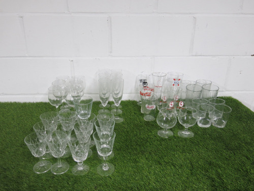 44 x Assorted Pieces of Glassware to Include: Wine Glasses, Beer Glasses, Brandy Glasses & Tumblers As Viewed/Pictured.