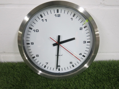 Blomus Era Wall Clock with Stainless Steel Surround & White Face.