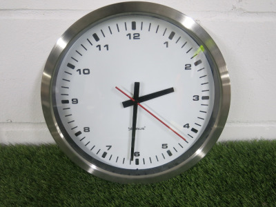 Blomus Era Wall Clock with Stainless Steel Surround & White Face.
