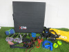 Lot Consisting of Home Gym and Workout Equipment to Include: Fold-Out Matt, Resistance Grips, Resistance Band, Skipping Rope, Foam Roller, Waterproof Bag and Others (As Viewed).