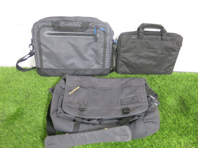 6 x Assorted Laptop Bags/Satchels to Include: 2 x Leather Cavaj, Bellkin, Dell, Tucano & Jack Wolfskin.