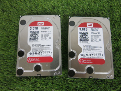 2 x Western Digital 3TB Nas Hard Drives.