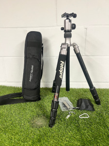 Fotopro for Rollei C-5i Compact Extendable Tripod & Fotopro FPH-52Q Ball Head. Comes with Carry Bag & Other Accessories. (As Viewed).